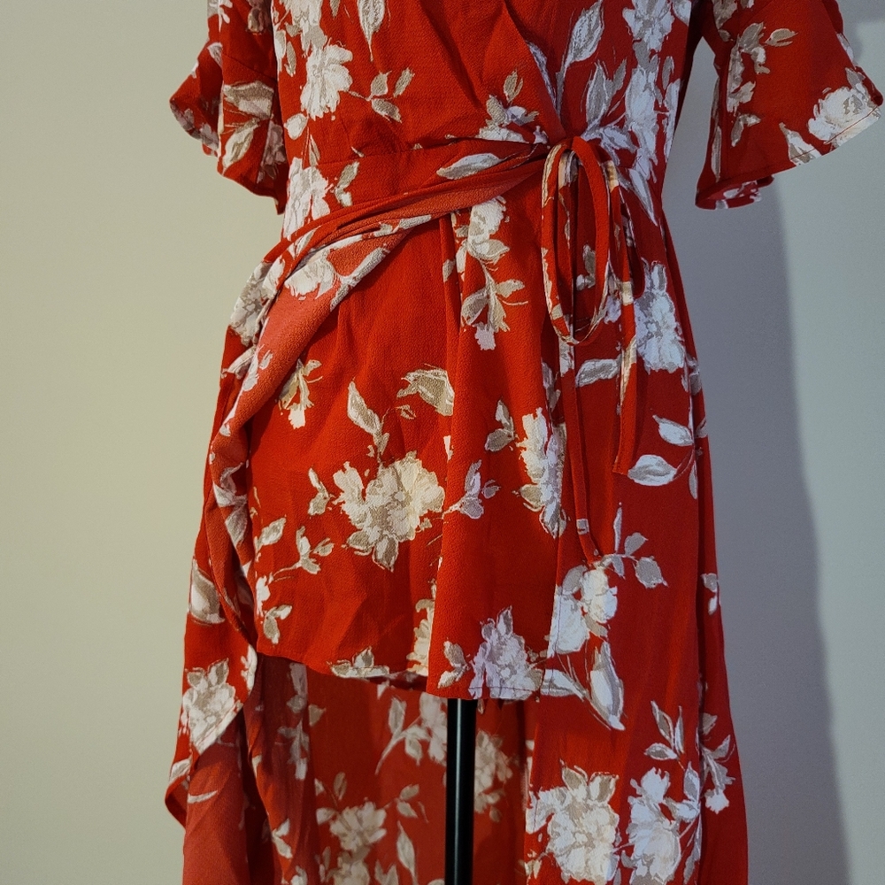 🌸 Floral faux wrap romper dress - Picture 5 of 6
